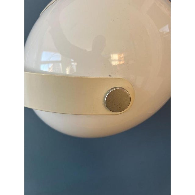 White Vintage Space Age Mushroom Arc Wall Lamp from Dijkstra For Sale - Image 8 of 11