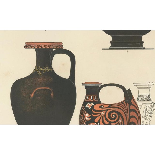 Albert Genick, Greek Hydriae & Pouring Vessels, 1883, Lithograph For Sale - Image 6 of 9