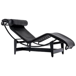 LC4 Black Chaise Lounge by Le Corbusier for Cassina