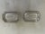 Two Antique Pressed Glass Master Salt Cellars Open Dip EAPG. Measures 3" long. 2 1/8" wide. 1 1/4" tall. Shows wear...