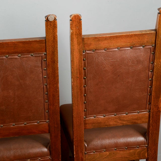 Wooden and Imitation Leather Folder Chairs, Set of 6 For Sale - Image 18 of 18