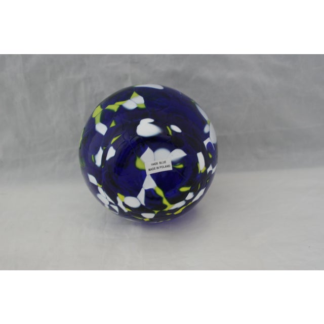 Vintage 80s Jozefina Krosno Hand Blown Glass Oil Lamp Confetti Swirl Pattern For Sale - Image 10 of 10