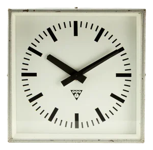 Square Pragotron Wall Clock from Pragotron, Czechoslovakia, 1950s