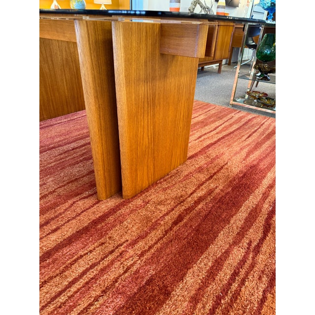 1970s Danish Modern Teak Glass Top Dining Table by Gustav Gaarde for Trekanten Denmark For Sale - Image 6 of 10