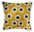 Golden Orbs Silk Velvet Ikat Throw Pillow Cover, 20 X 20 For Sale