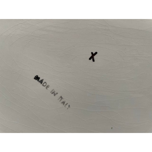 White Italian Hand Painted Thanksgiving Turkey Platter Ceramic - Large Oval 14 X 18 For Sale - Image 8 of 10
