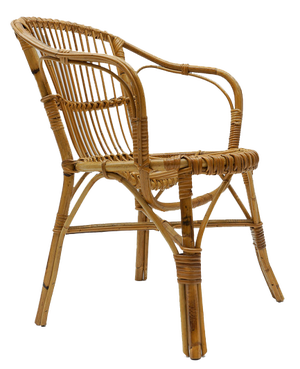 Vintage Rattan Armchairs, 1960s, Set of 4