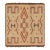 Vintage Square Tuareg Mat in Red and Beige Tribal Geometric Patterns For Sale