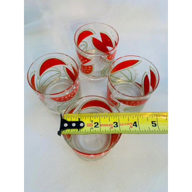 Glass Vintage Culver Glass Watermelon Lowball Glasses - Set of 4 For Sale - Image 7 of 10