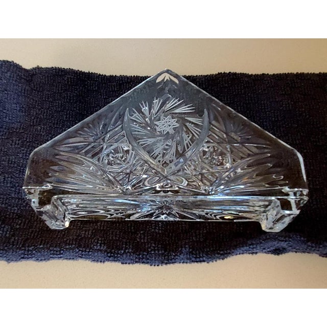 Early 20th Century Cut Crystal Napkin Holder Chairish