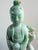 Pair 10" Antique Chinese Qing Natural Jadeite Jade Kuan Yin With Cranes & Stands For Sale - Image 4 of 12
