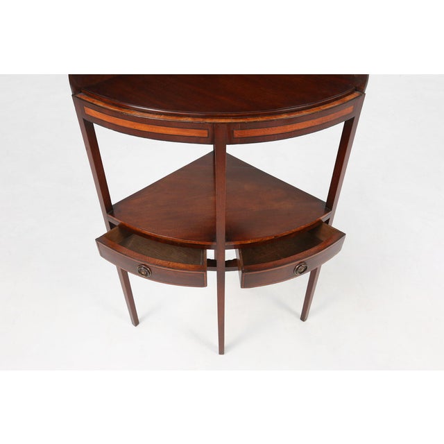 Wood Vintage Corner Cabinet with Wood Inlay and Drawers, France, 1850s For Sale - Image 7 of 12