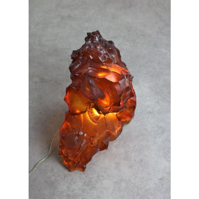 Vintage Italian Orange and Yellow Sculptural Lamps, 1970s, Set of 2 For Sale - Image 13 of 18