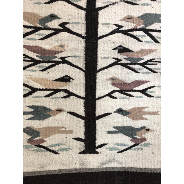 Vintage Navajo Wool Tree Of Life Bird Weaving Chairish
