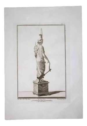 Pietro Campana, Ancient Roman Statue, Etching, 18th-Century