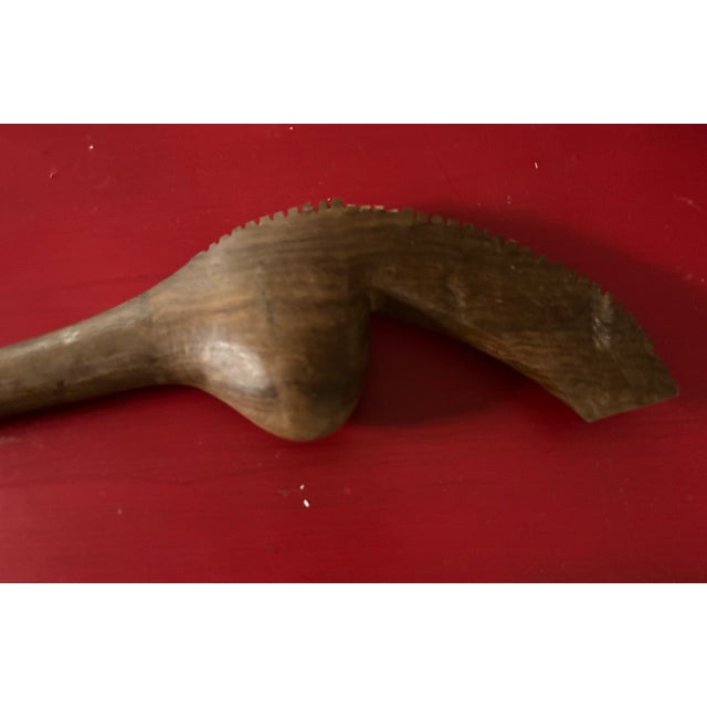 Contemporary Hand-Carved Fijian "Gata" Snake War Club – 18" Sculptural Polynesian Folk Art For Sale - Image 3 of 4