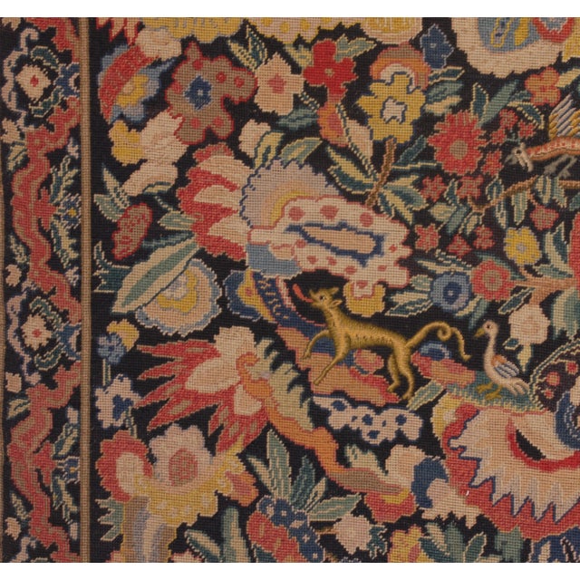 19th Century Brussels Tapestry with Flowering Verdure and Gallant Scene For Sale - Image 4 of 13