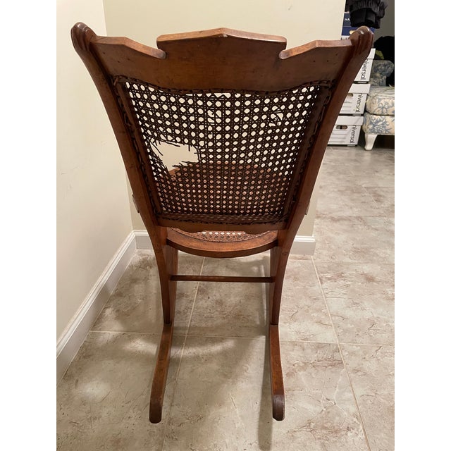 Early 20th Century Vintage Child's Rocking Chair With Pretty Carved ...
