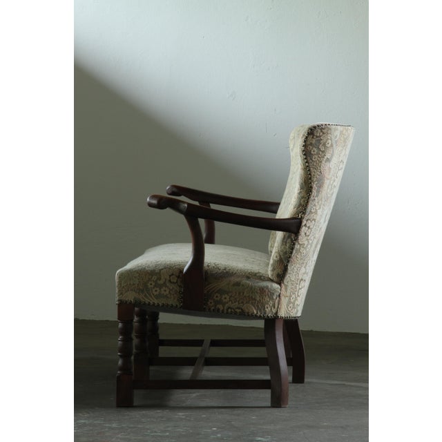 Brown Vintage Art Deco Danish Sofa in Oak, Denmark, 1940s For Sale - Image 8 of 18