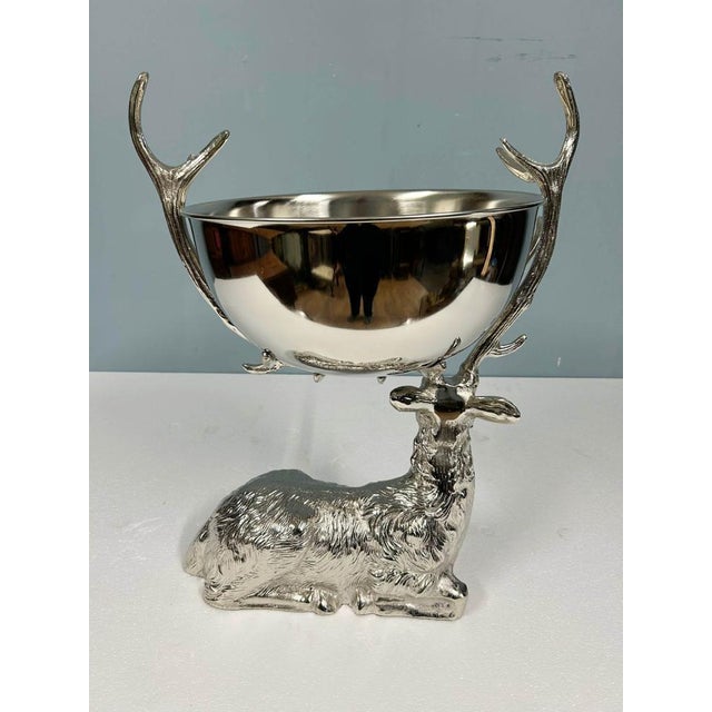 Silver Plate Stag Champagne Cooler For Sale - Image 5 of 10