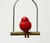 Wood Mid-Century Modern Red Bird Hangers from Aarikka, Finland, 1960s, Set of 2 For Sale - Image 7 of 12