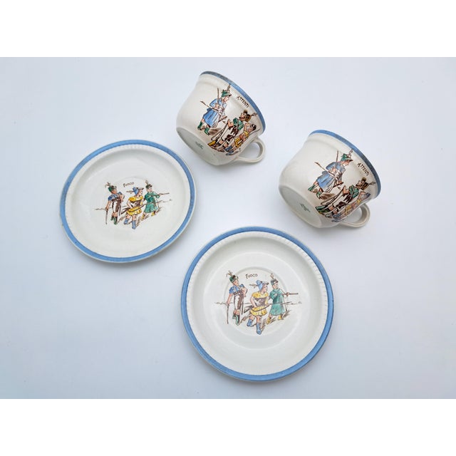 Tea Cups by Gariboldi for Richard Ginori, 1940s, Set of 2 For Sale - Image 6 of 10