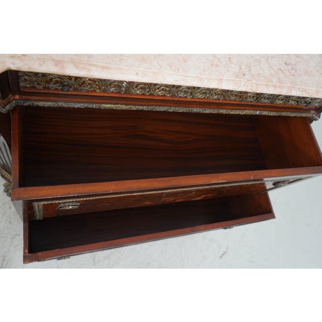 French Louis XVI Style Bronze Mounted Commode For Sale - Image 4 of 18