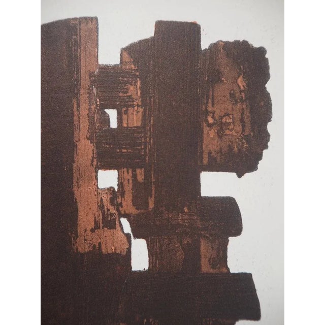 Pierre Soulages, Water IX, 1957, Lithograph and Stencil For Sale - Image 4 of 7