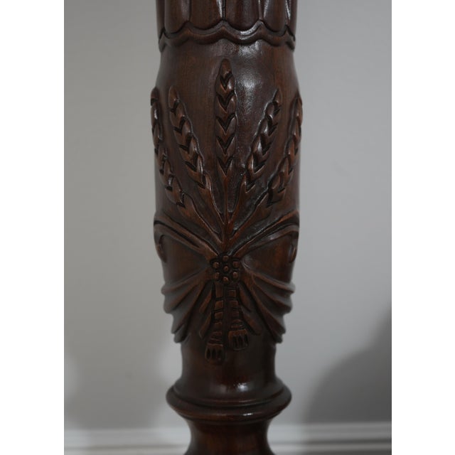 Ethan Allen King Size Georgian Court Cherry Poster Bed For Sale - Image 9 of 18