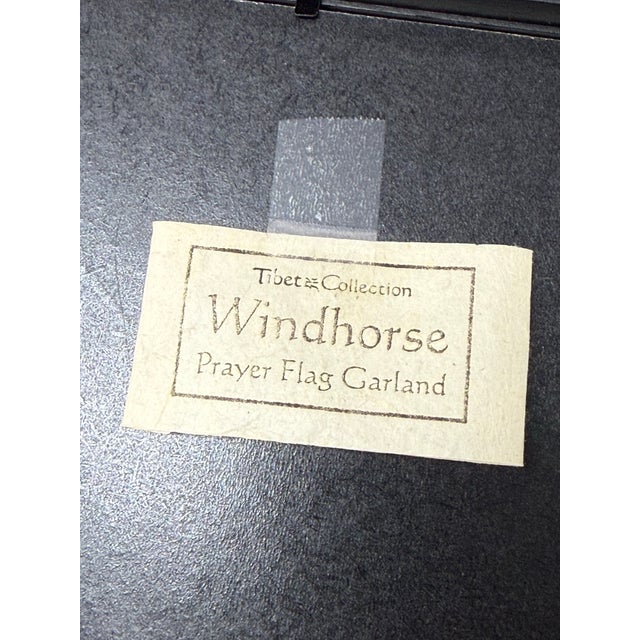 Anne Hillsley for Tibet Collection Windhorse Prayer Flag Artwork, Framed For Sale - Image 12 of 12