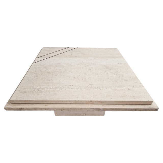 Vintage Travertine Coffee Table, 1970s For Sale