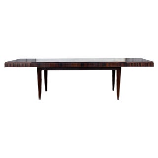 French Art Deco Style Macassar Ebony Dining Table For Sale