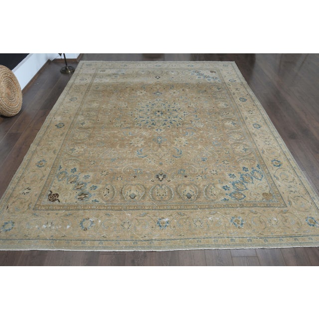 Vintage Persian Hand-Knotted area rug is a semi-antique vintage area rug. The '70s Eastern region of Anatolian's unique...