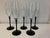 Luminarc D’arques France Black Stem Champagne Flutes, a Set of 5 For Sale In New York - Image 6 of 9