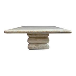 1980s Vintage Maitland Smith Tessellated Stone Coffee Table Postmodern For Sale