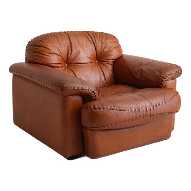 Vavassori "Original Arizona" Lounge Chair in Cognac Leather For Sale