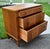 John Stuart Walnut Nightstand Mid Century Modern Vintage 3 Drawer Chest Brass For Sale - Image 12 of 15
