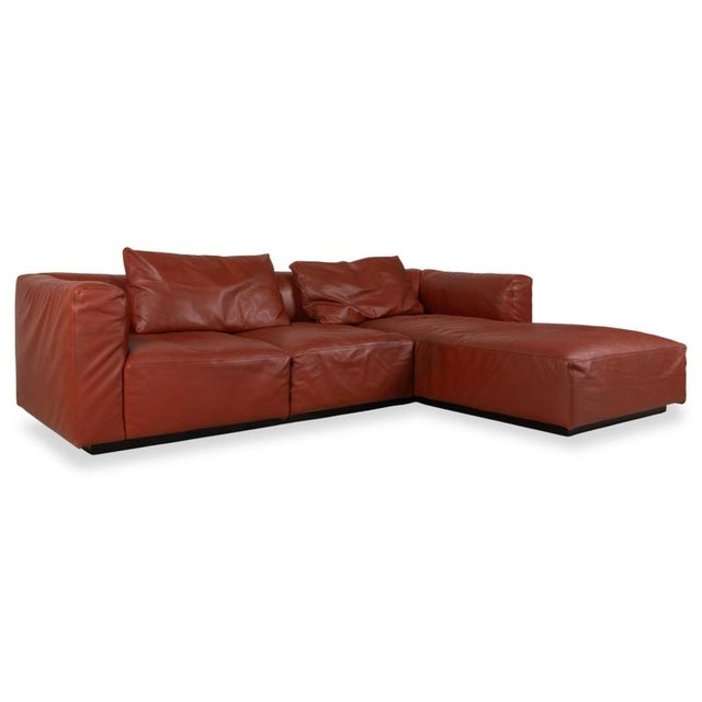 Leather Corner Sofa and Ottoman from Walter Knoll, Set of 2 For Sale - Image 4 of 18