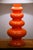 Glass Large Swedish Orange Art Glass Table Lamp by Gustav Leek for Orrefors, 1960s For Sale - Image 7 of 10
