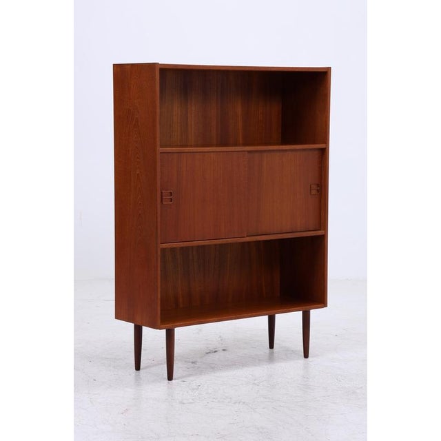 Mid-Century Danish Teak Bookcase with Sliding Doors, 1960s For Sale - Image 15 of 17
