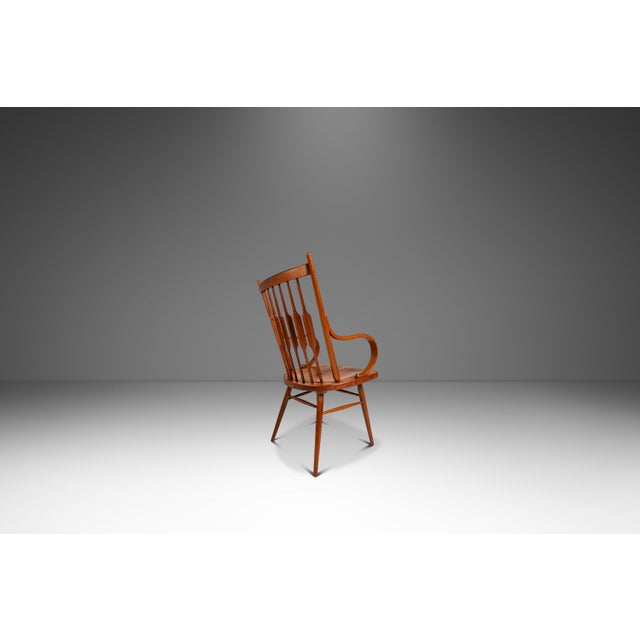 Mid-Century Modern Set of Two (2) Mid-Century Modern Windsor Centennial Chairs in Solid Walnut Attributed to Kipp Stewart for Drexel, Usa, C. 1960's For Sale - Image 3 of 18