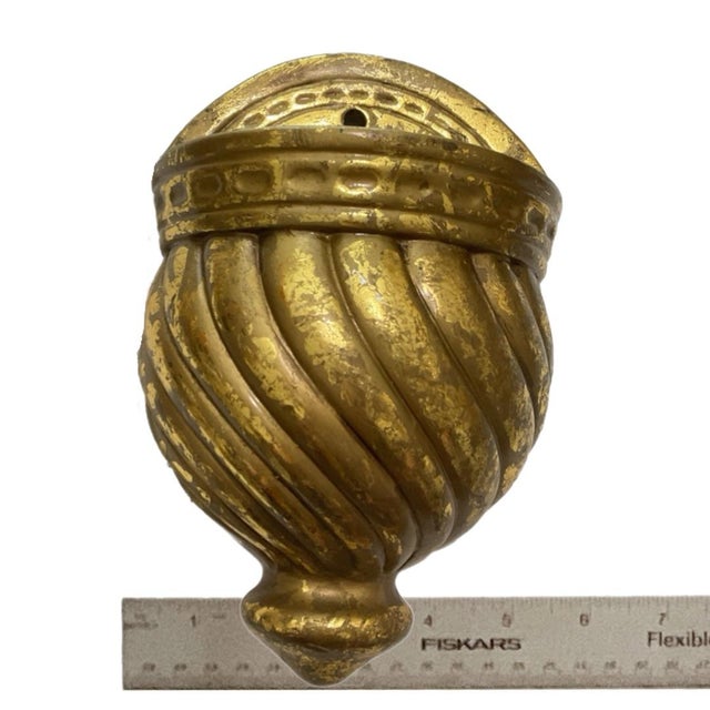 Two Gold Wall Pockets - Opulent Gilded Decor For Sale In Houston - Image 6 of 9