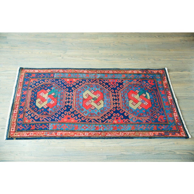 Early 20th Century Persian Kazak Rug For Sale In Chicago - Image 6 of 15