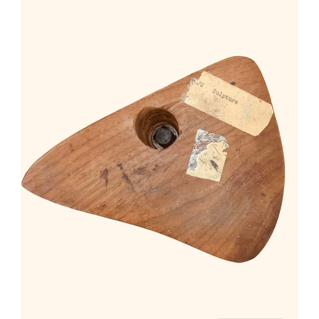 Wood 1960s Signed Emil Milan Wood Sculpture For Sale - Image 7 of 8