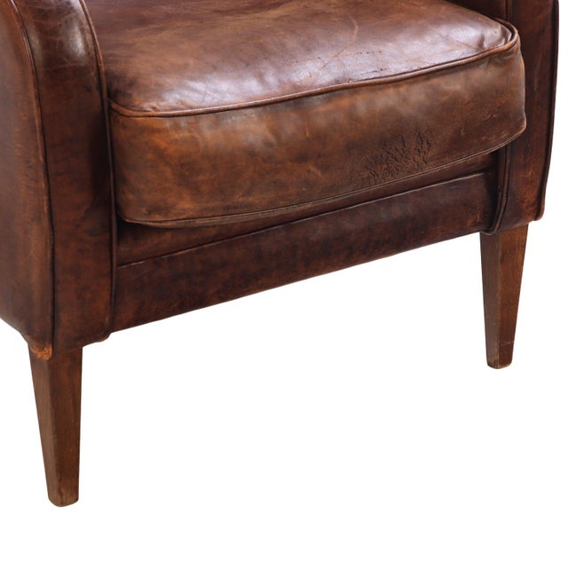 A Dutch Classic Leather Club Chair, C. 1960. For Sale - Image 10 of 10
