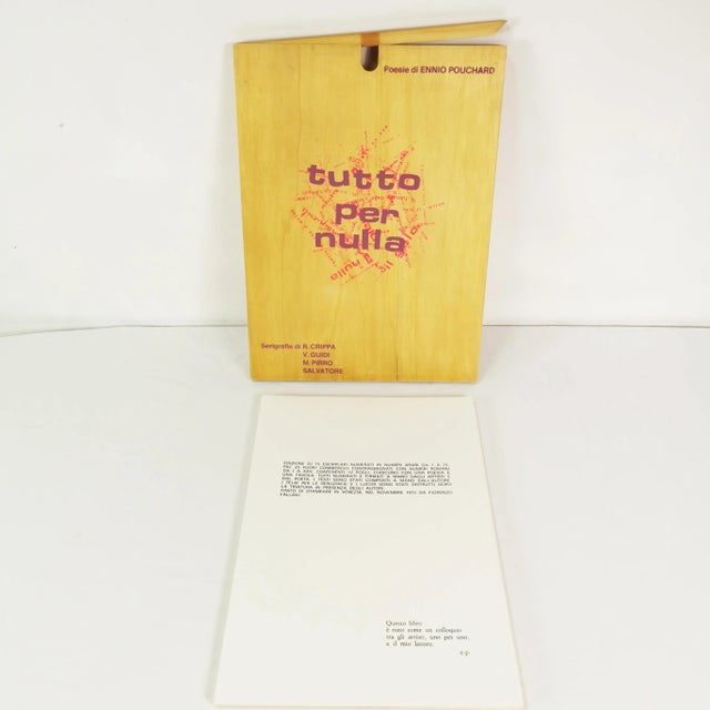 1970s Ennio Pouchard, Collectible Set of Serigraphs by E. Pouchard, R. Crippa, v. Guidi, M. Pierro, P. Salvatore, Italy 1970., 1970, Wood & Paper For Sale - Image 5 of 18
