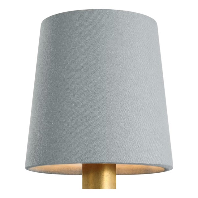 Visual Comfort Signature 5" Blue Linen Empire Shade For Sale