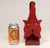 Wood Vintage Folk Art Carved "Cat" Hand-Painted Red and Black Wooden Matchbook Holder For Sale - Image 7 of 13