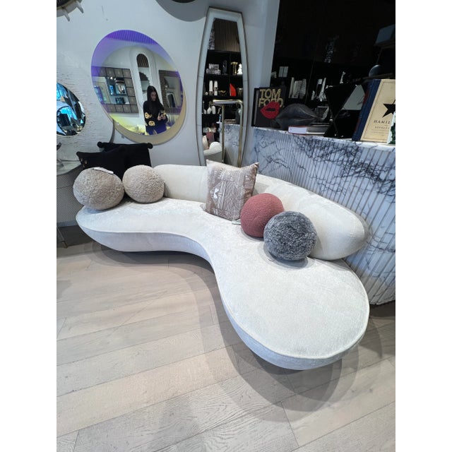 Modern Tomlinson Modern Kidney Sofa For Sale - Image 3 of 8