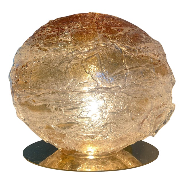 Primordiale Table Lamp with Amber Murano Glass Sphere from Venini, 2011 For Sale